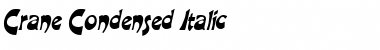Crane-Condensed Italic Font