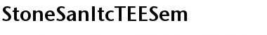 StoneSanItcTEESem Regular Font