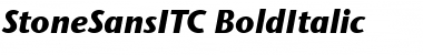 StoneSansITC Bold Italic Font