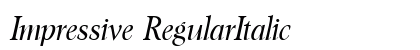 Impressive RegularItalic Preview