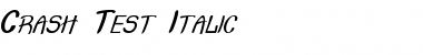 Crash  Test Italic Font