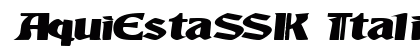 AquiEstaSSK Italic