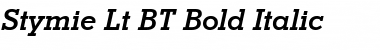 Stymie Lt BT Bold Italic Font