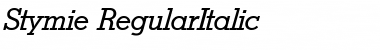 Stymie RegularItalic Font Stymie RegularItalic Font