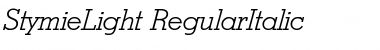 StymieLight RegularItalic Font