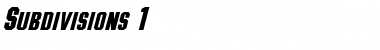 Subdivisions 1 Font