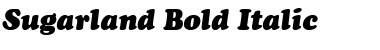 Sugarland Bold Italic Font