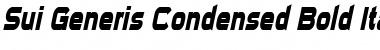 Sui Generis Condensed Bold Italic Font