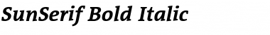 Sun Serif- Bold Italic Font
