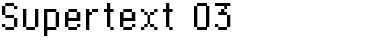 Supertext 03 Font