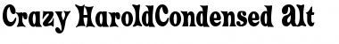 Crazy HaroldCondensed Alt Font