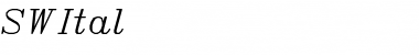 Download SWItal Font Download SWItal Font