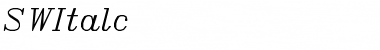 Download SWItalc Font Download SWItalc Font