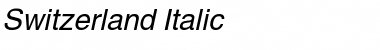 Switzerland Italic Font