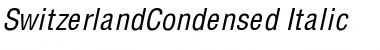 SwitzerlandCondensed Italic Font
