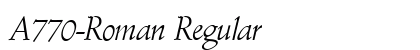 A770-Roman Regular