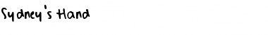 Sydney's Hand Font