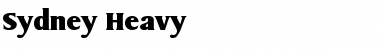 Sydney-Heavy Font