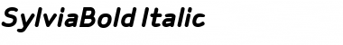 SylviaBold Italic Regular Font