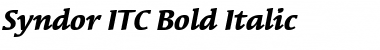 Syndor ITC Book Bold Italic Font