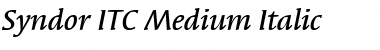 Syndor ITC Medium Italic Font