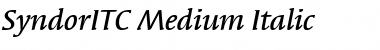 SyndorITC-Medium MediumItalic Font