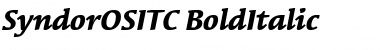 SyndorOSITC Font