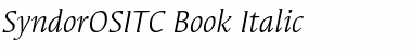 SyndorOSITC-Book BookItalic Font
