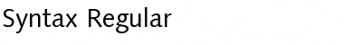 Syntax Regular Font