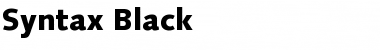 Syntax-Black Black Font