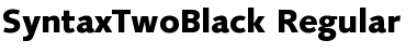 SyntaxTwoBlack Regular Font