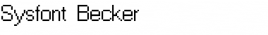 Sysfont Becker Font