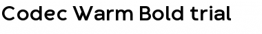 Codec Warm Trial Bold Font