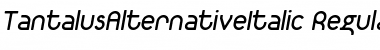 TantalusAlternativeItalic Regular Font
