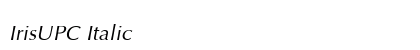 IrisUPC Italic Preview
