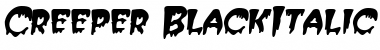 Creeper BlackItalic Font