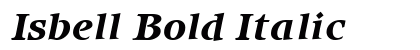 Isbell Bold Italic Preview