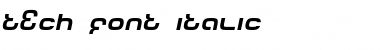 Tech Font Italic Font