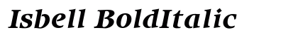 Isbell BoldItalic Preview