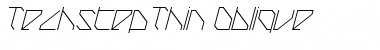 TechstepThin Oblique Regular Font