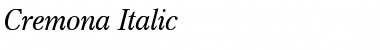 Cremona BQ Italic Font Cremona BQ Italic Font