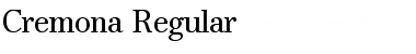 Cremona BQ Regular Font Cremona BQ Regular Font