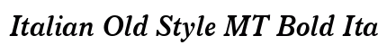 Italian Old Style MT Bold Italic Preview