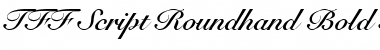 TFF Script Roundhand Bold Italic Font