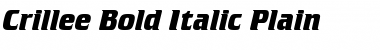Crillee Bold Italic Font