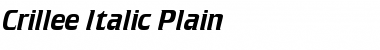 Crillee Italic Regular Font Crillee Italic Regular Font