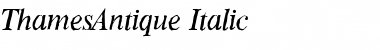 ThamesAntique Italic Font