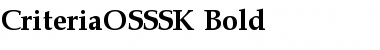 CriteriaOSSSK Font