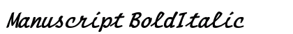 Manuscript BoldItalic Preview