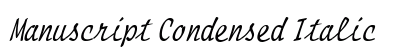 Manuscript Condensed Italic Preview